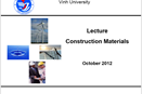  Lecture - Construction Materials