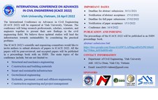 Tổ chức Hội thảo quốc tế 2021 “Những tiến bộ trong Kỹ thuật Xây dựng (Conference on advances in Civil Engineering ICACE 2022 )”
